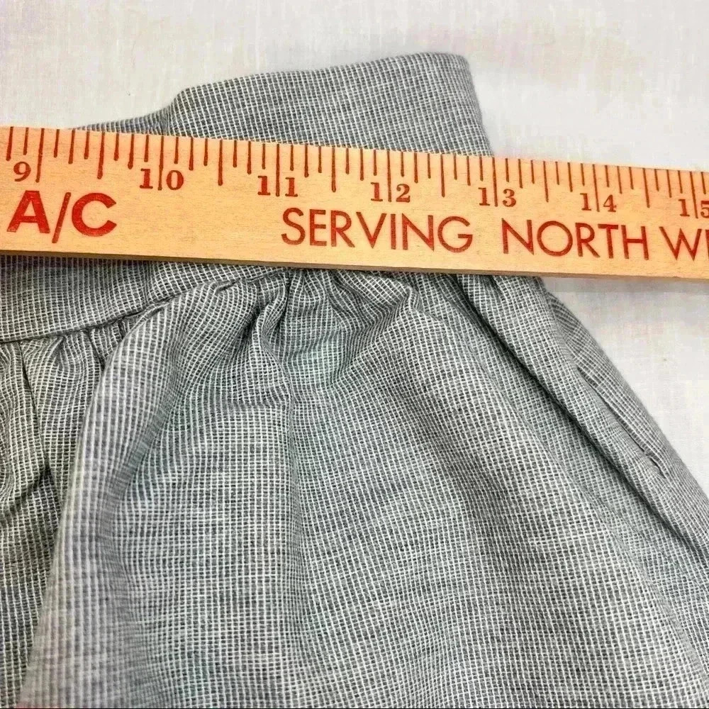 ACHRO Womens High Waisted Midi Pleated Pinstripe Skirt Sz S NWT Career Luxury - Picture 10 of 11